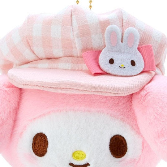Sanrio Keychain Plush Gingham Casquette - My Melody