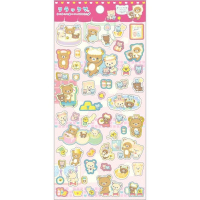 Stickervel Gold Accent - Rilakkuma Cat Public Bathhouse - Pink