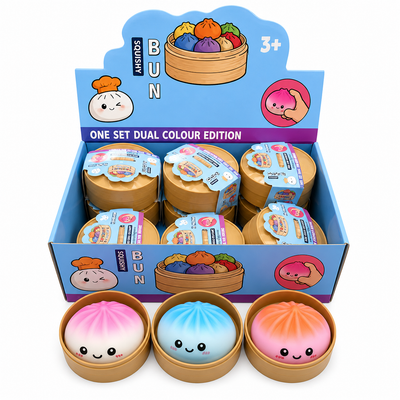 Duo-Color Surprise Squishy Dumpling - 1x Squeezy