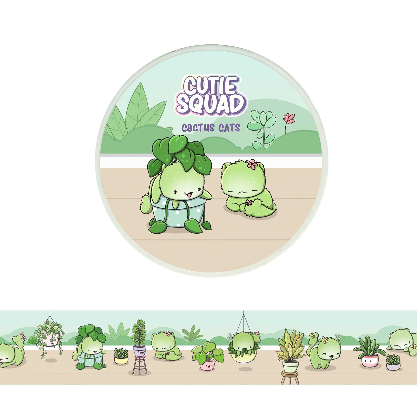 Washi Tape - Cactus Cats 2.0 - CutieSquad