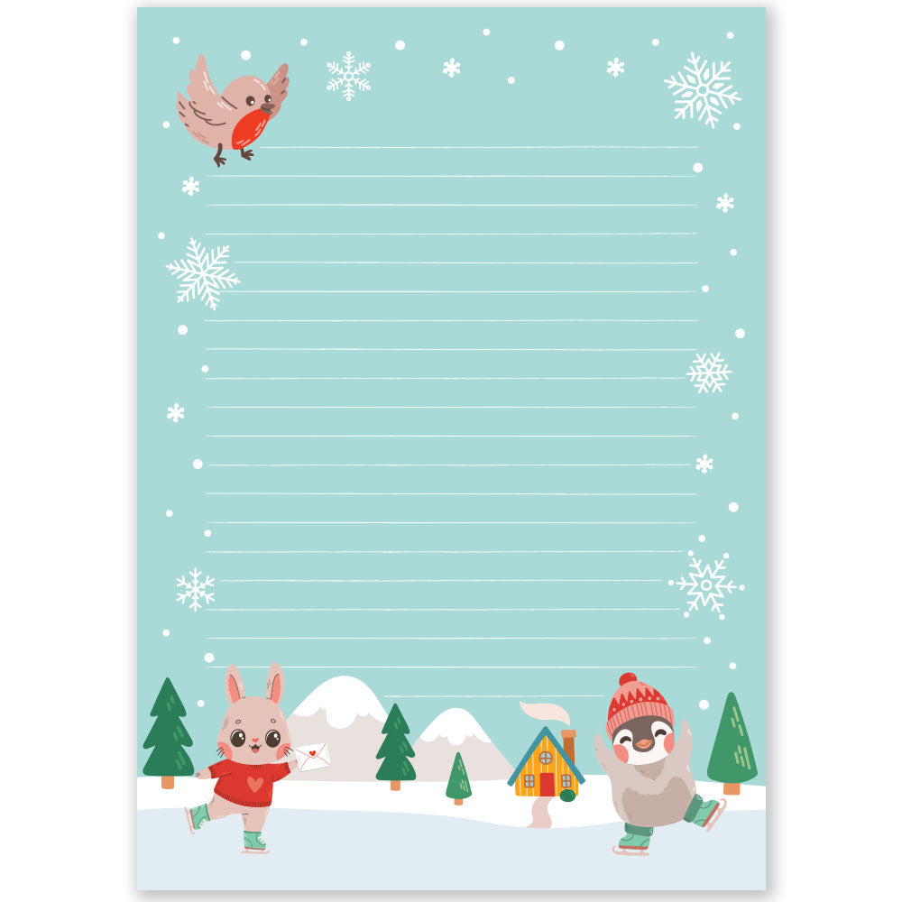 Notepad - Winter Ice Skating