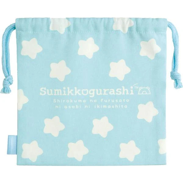 Drawstring Bag - Sumikko Gurashi Shirokuma´s Hometown Theme - Furoshiki Blue