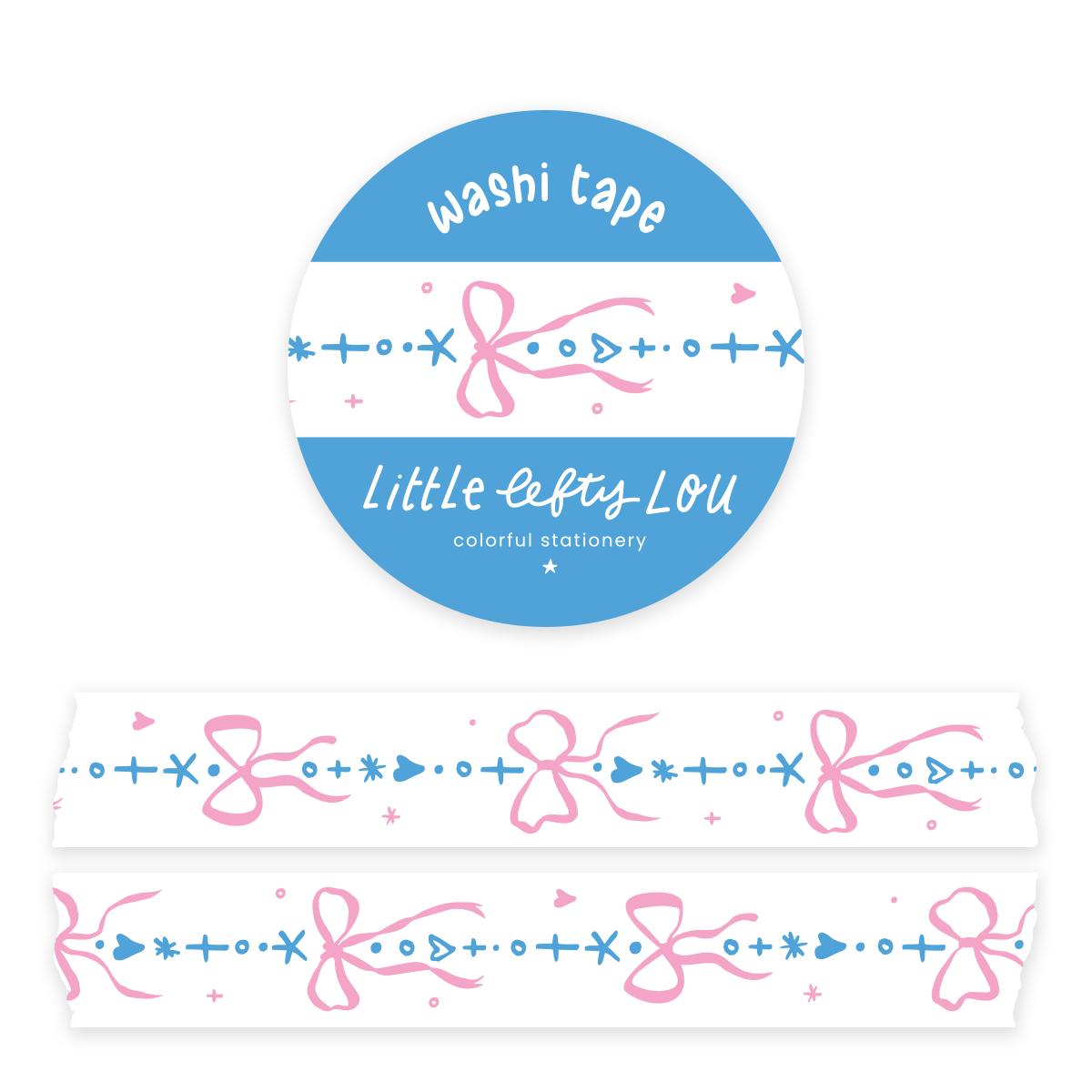 Washi Tape - Blue Bows