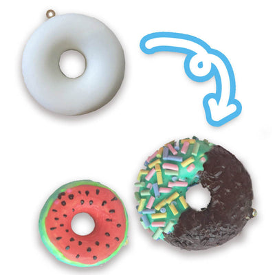 50 Stuks - Deco Squishy Round Donut Small 5 cm - DIY Squishy!