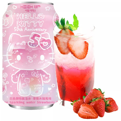 Sanrio Drink Hello Kitty Japanese Sparkling Water - Strawberry Daifuku Flavour THT 4-5-2026
