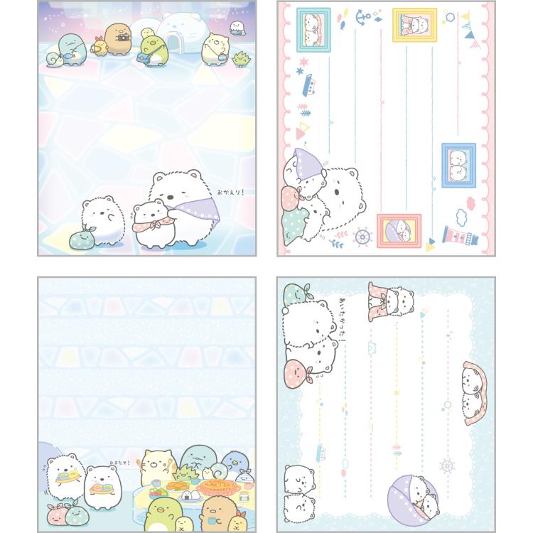 Uitklapbaar Memoblok Klein - Sumikko Gurashi Shirokuma´s Hometown Theme - Purple
