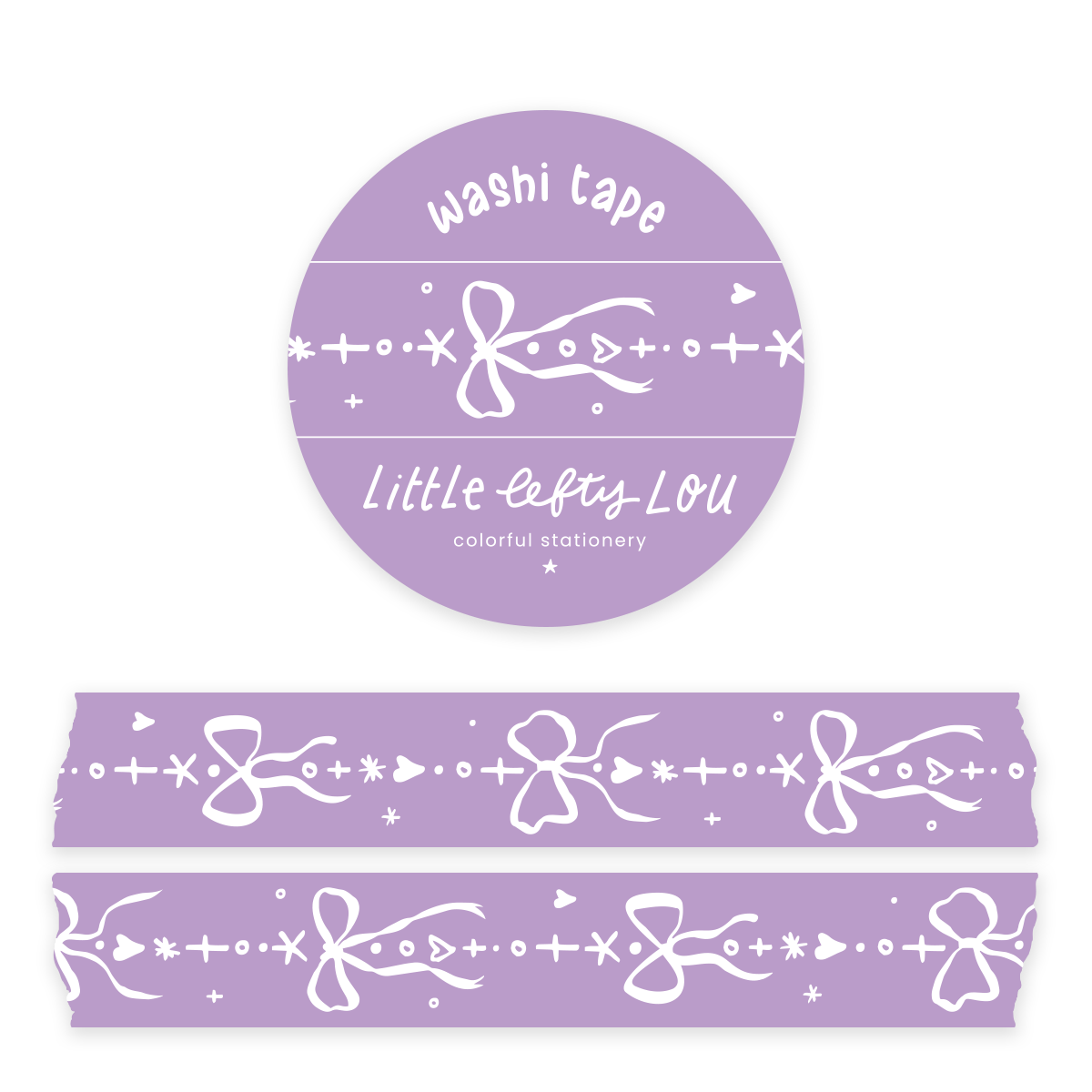 Washi Tape - Purple Bows
