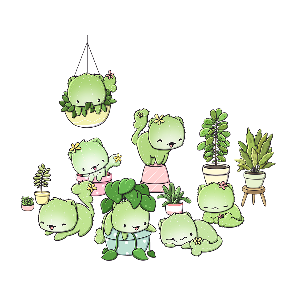 Drinkfles - Cactus Cats - CutieSquad