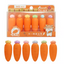 Orange Carrots Mini Markers - 6 Stuks