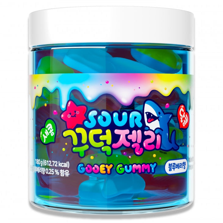 Sour Gooey Gummy Jar – Blueberry Flavor