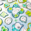 Puffy Glitter Stickervel - Pompon Shimaenaga