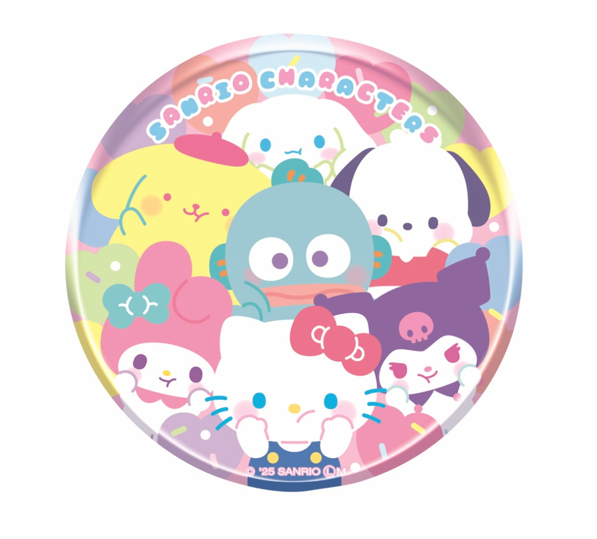 Sanrio Characters - Sparkling BIG Can Badge Shokugan Blind Box
