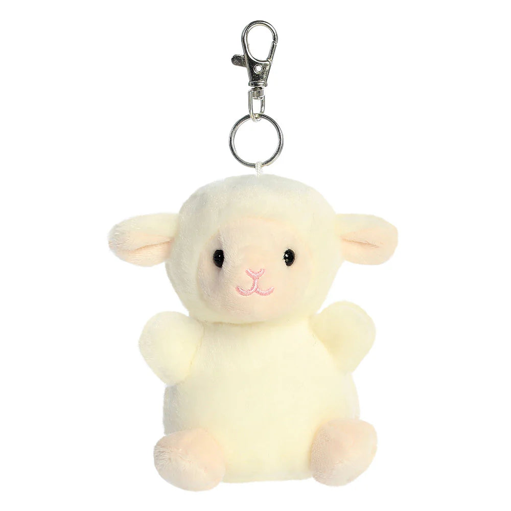 Woolly Lamb Palm Pal Clip-On Keychain - 10 cm