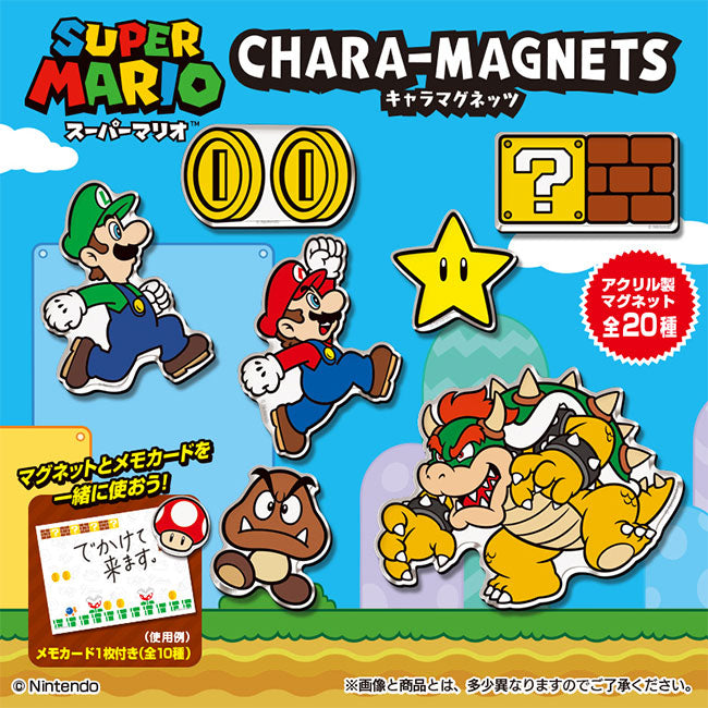 Blindbag Magnet and Memocard Set - Super Mario Characters