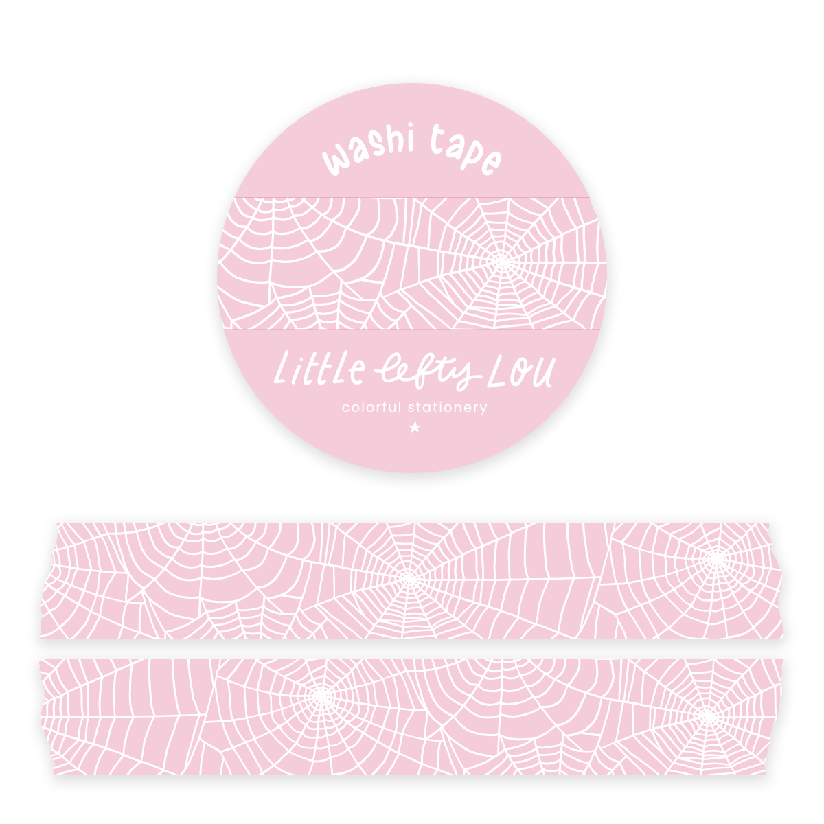 Washi Tape - Pink Spiderweb