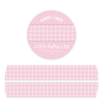 Washi Tape - Pink grid