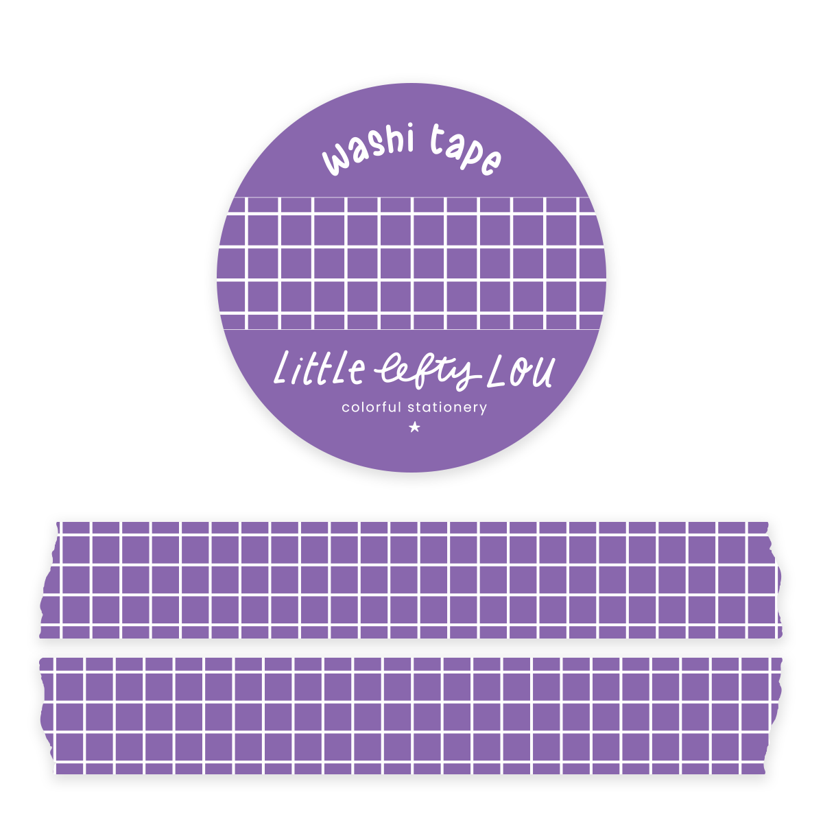 Washi-tape - Purple Grid