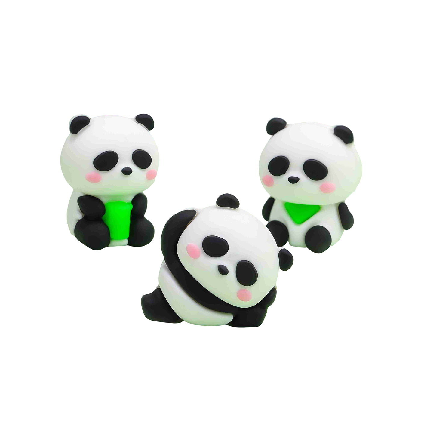 Panda Eraser Set - 3 gummetjes