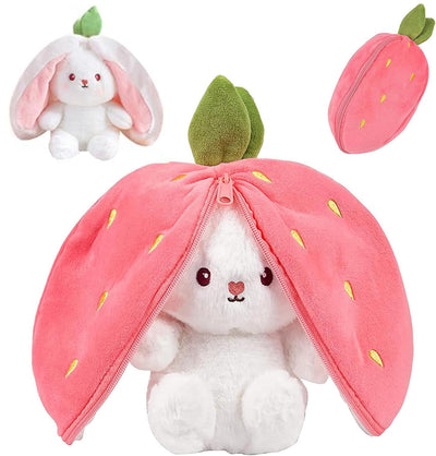 Bunny in Strawberry - Reversible Plushie