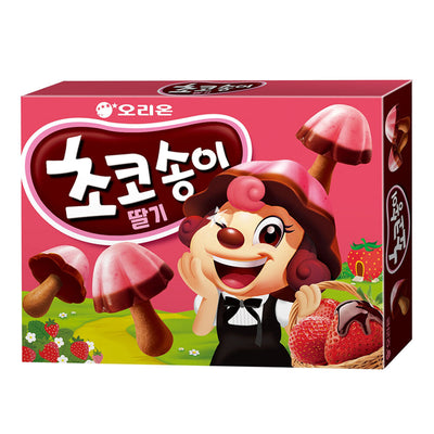 Chocolate Mushroom Kinoko Cookies - Strawberry