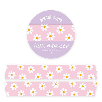 Washi Tape - Roze madeliefjes