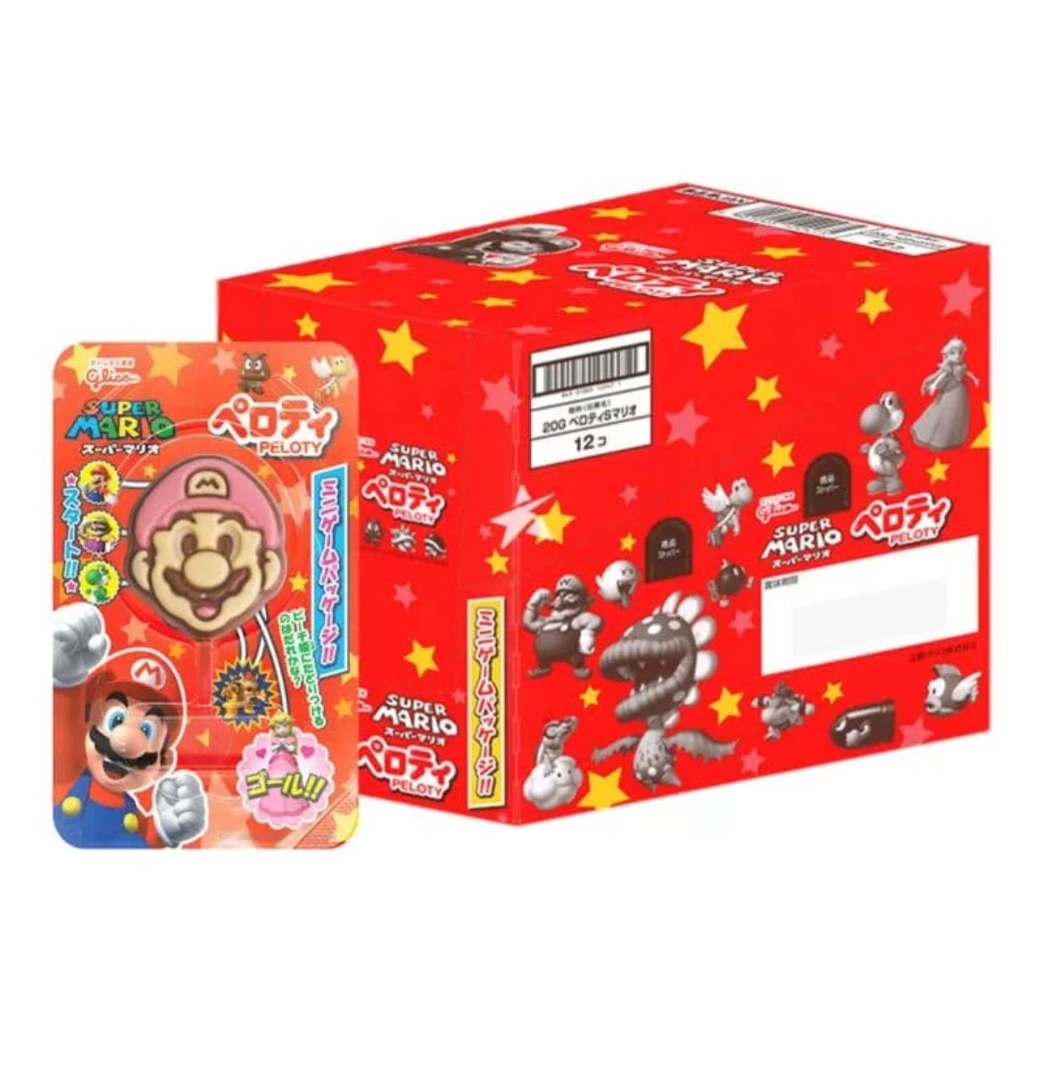 12 STUKS displaydoos - Super Mario Peroty Choco Lolly THT 30-9-2026