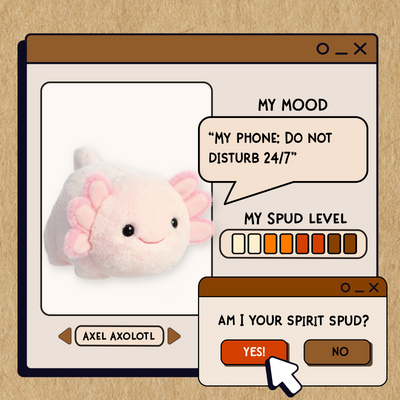 Spudsters Medium Plush - Axel Axolotl