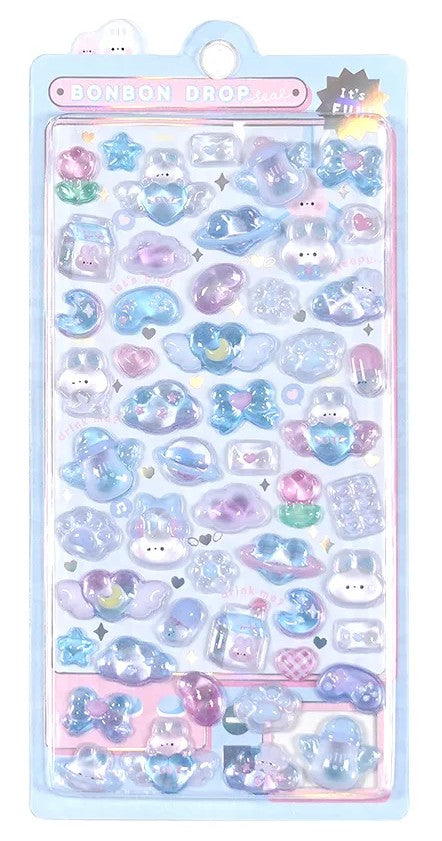 3D Bubbly Stickervel - BonBon Drop - Kies je kleur
