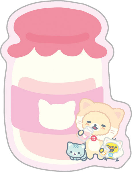 Mini Briefpapierset - Rilakkuma Cat Public Bathhouse - Pink