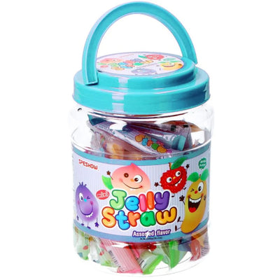 Uitdeelverpakking Mini Jelly Straws (silo 800gram) - THT 17-11-2024