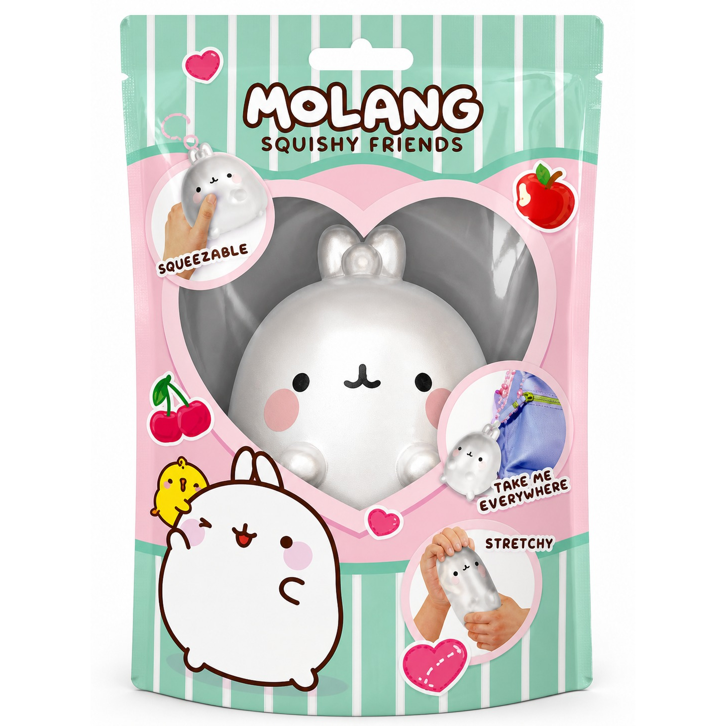 Molang Squishy - Molang of Piu Piu Stretchy Clip-On