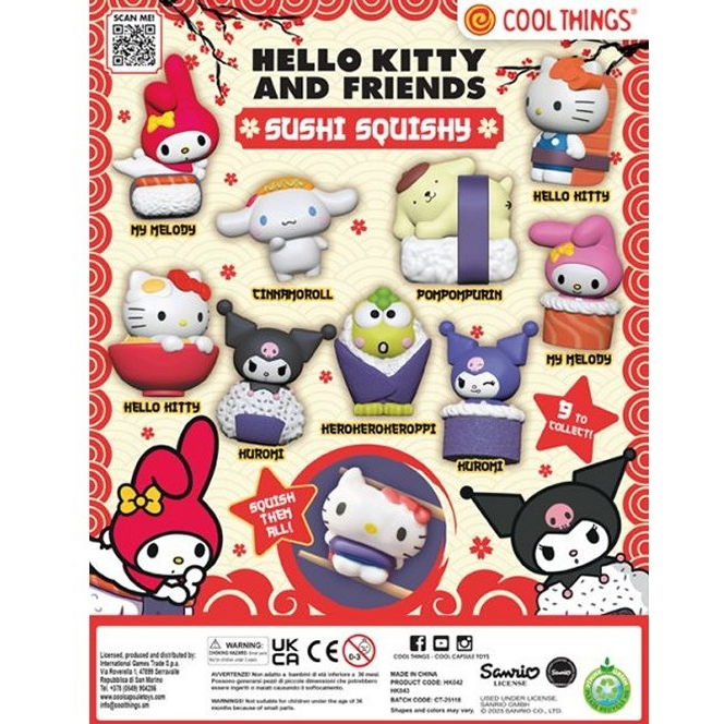 Squishy Surprise Capsule - Sanrio Characters - Sushi