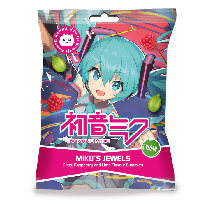 Hatsune Miku Vegan Gummies - Jewels Raspberry and Lime