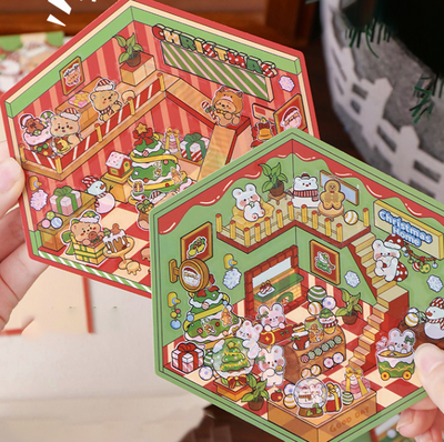 BYO Kawaii Sticker World - Christmas - DIY Sticker Scene Set