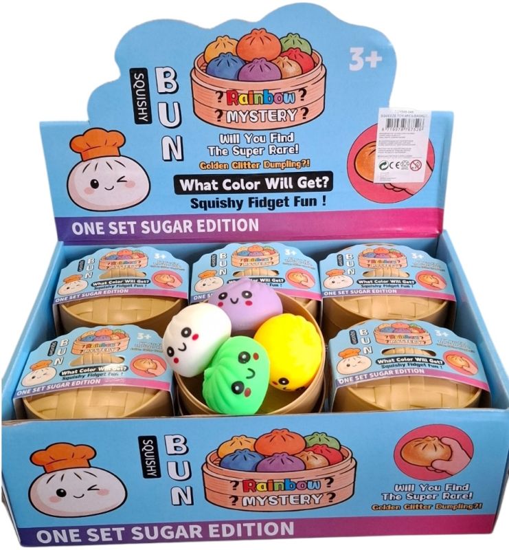 Squishy Dumpling Basket - 4 Mini Squishies