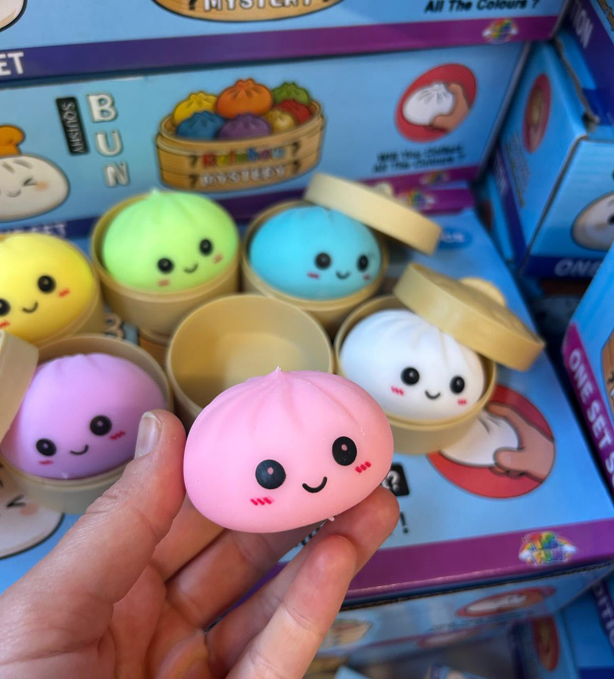 Mini 5,5 cm Coloured Squishy Dumpling V2 - 1x Surprise kleur Squeezy