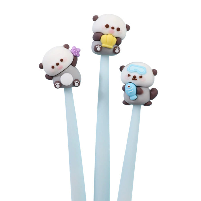 Wobbly Silicone Gel Pen - Sea Otters