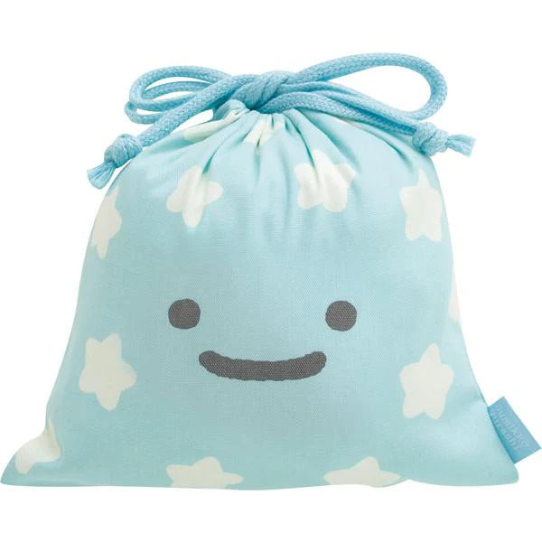 Drawstring Bag - Sumikko Gurashi Shirokuma´s Hometown Theme - Furoshiki Blue