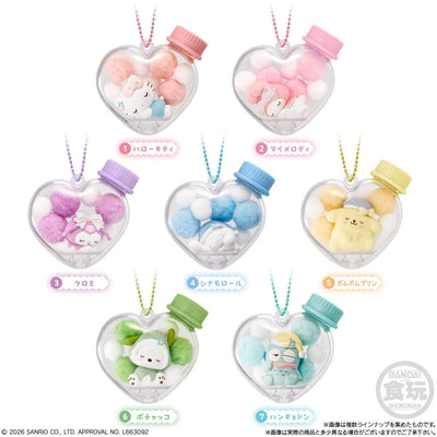 Sanrio Character In Heart Jar Charm with Gum - Kies Je Favoriet