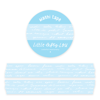 Washi Tape - Blue Script