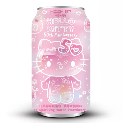 Hello Kitty Japanese Sparkling Water - Strawberry Daifuku Flavour