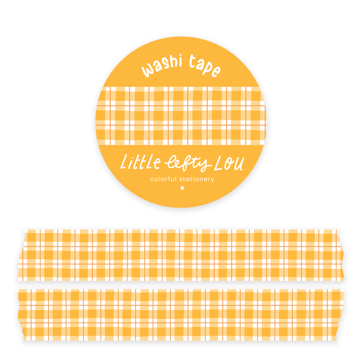 Washi Tape - Yellow Plaid - Little Lefty Lou