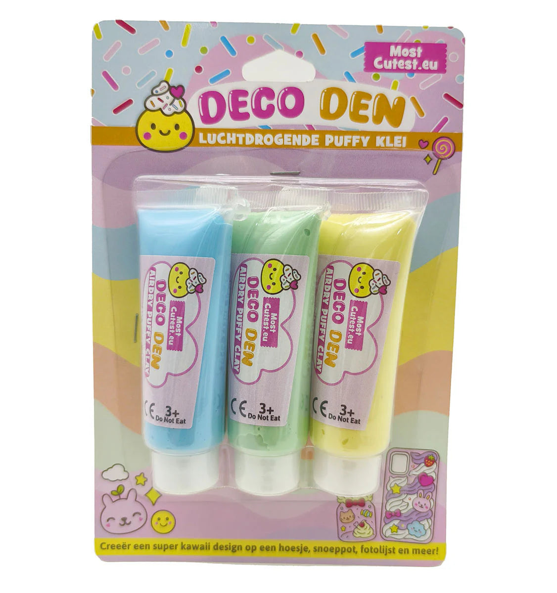 DIY Deco Den Luchtdrogende Klei - 3 x 30 gram - Kies je set