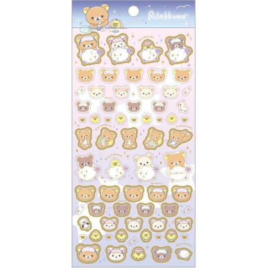 Stickervel San-X Rilakkuma - Drowsy with You - Bed Time