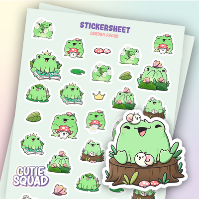 Stickervel - Garden Frogs - CutieSquad