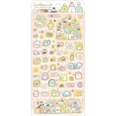Sumikkogurashi Stickers - Everyone Gathers - Pink