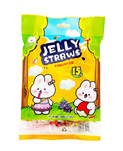 Large Pack Jelly Straws Assorted Fruit Flavour - 15 stuks