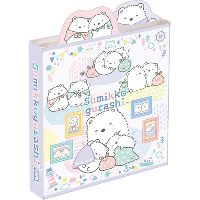 Uitklapbaar Memoblok Klein - Sumikko Gurashi Shirokuma´s Hometown Theme - Purple