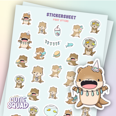 Stickervel - Fishy Otters - CutieSquad