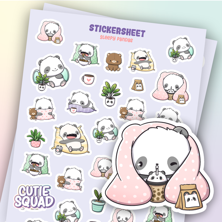 Stickervel - Sleepy Pandas - CutieSquad